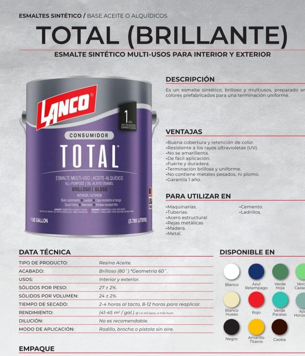 Lanco Esmalte Sintético Total
