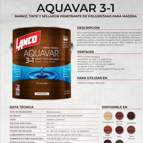 Lanco Barniz Aquavar